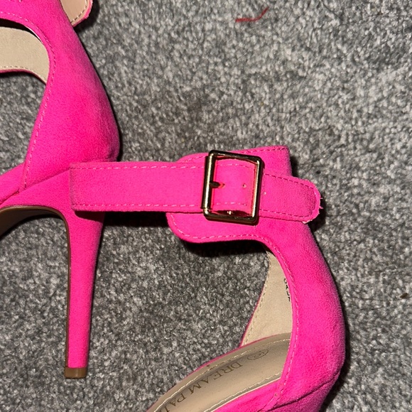 Dream Pairs Pink Ankle Strap Heels - Picture 3 of 8